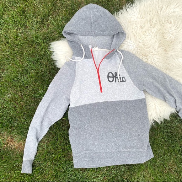 HOMAGE Tops - Homage Ohio gray red hoodie pullover small